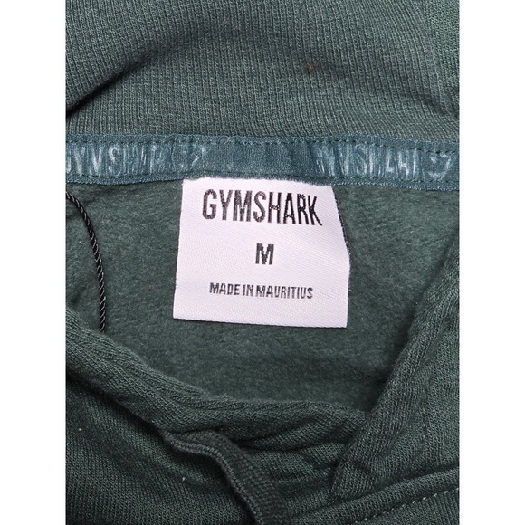 Gymshark Womens Medium Green Cropped Hoodie Long Sleeve Pullover Activewear - Picture 3 of 8
